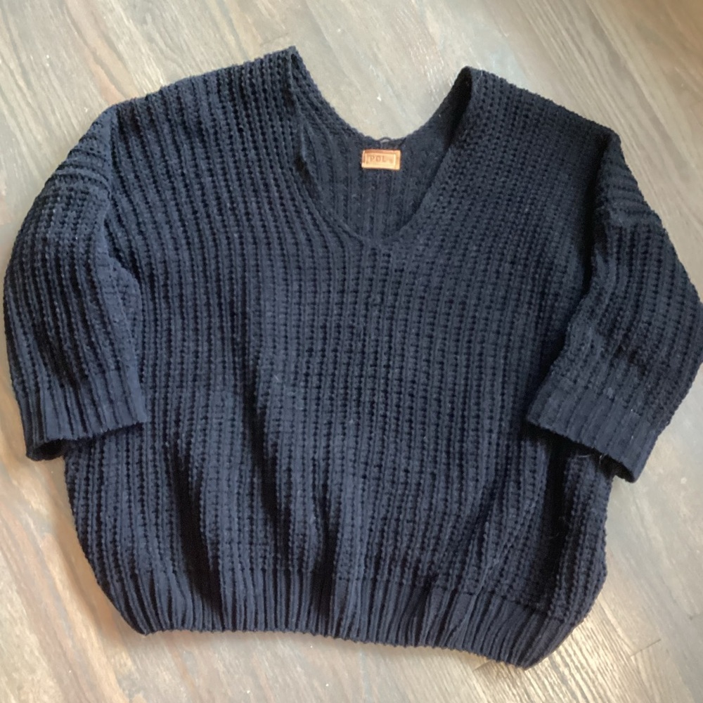 Chenille Oversized Women’s Black Sweater
